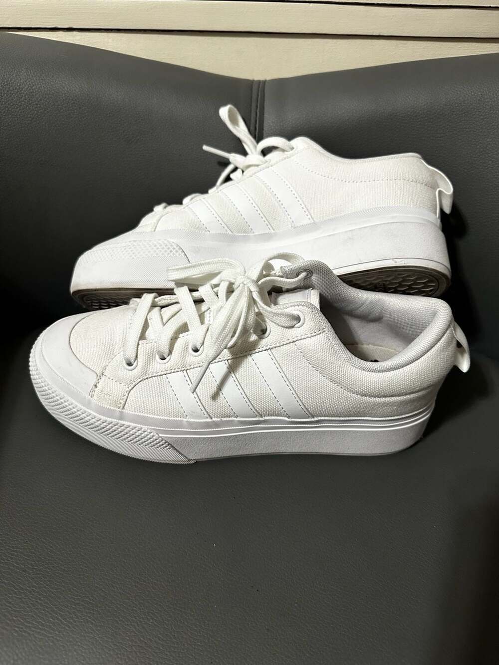 adidas Women White Platform Sneakers